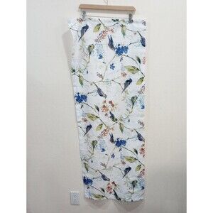 Vogol White Bird Print Valances, Set Of 2 Panels